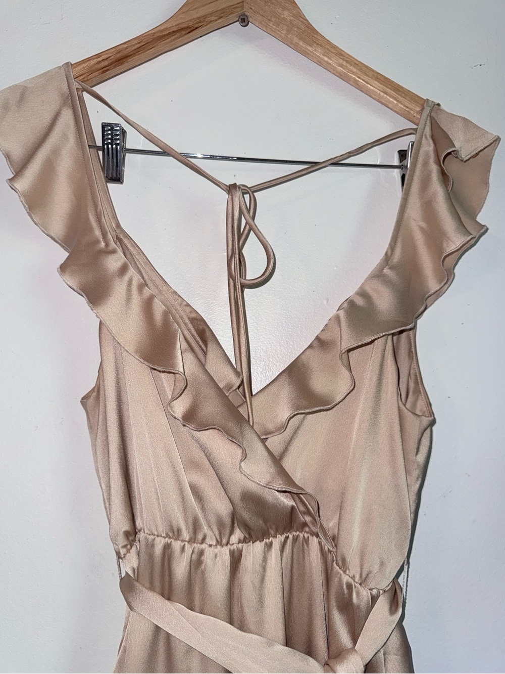 Show Me Your MuMu Samantha Satin Luxe Wrap Dress Size M - Picture 9 of 11